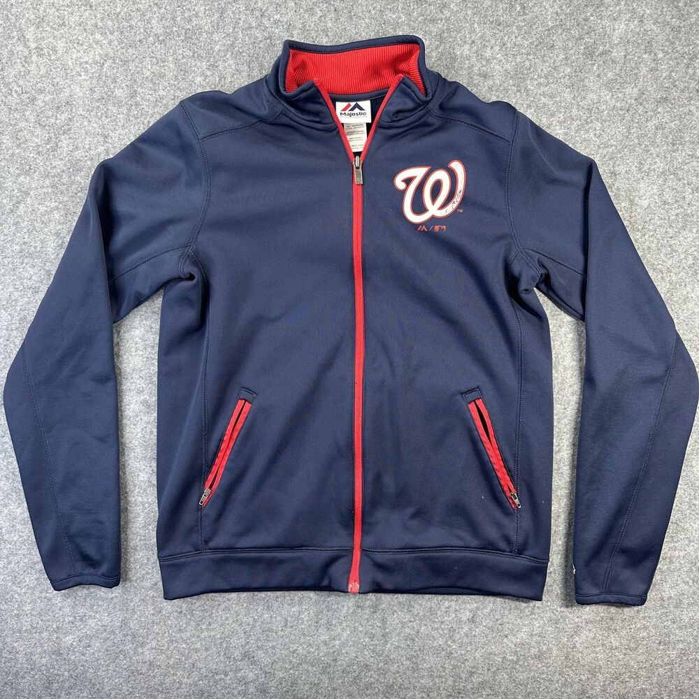 Washington Nationals Jacket Youth Boys Large MLB Baseball Majestic Therma Base